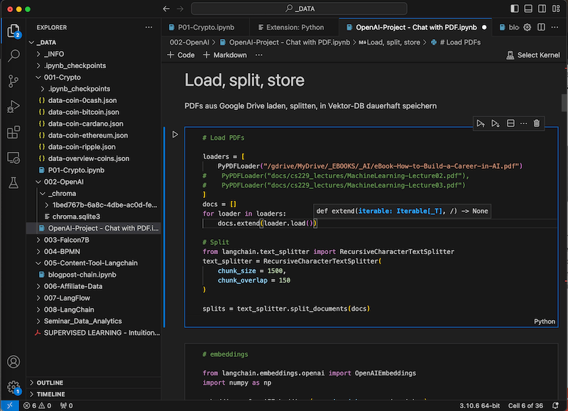 Visual Studio Code ist eine der beliebtesten kostenlosen IDEs zur Python-Entwicklung