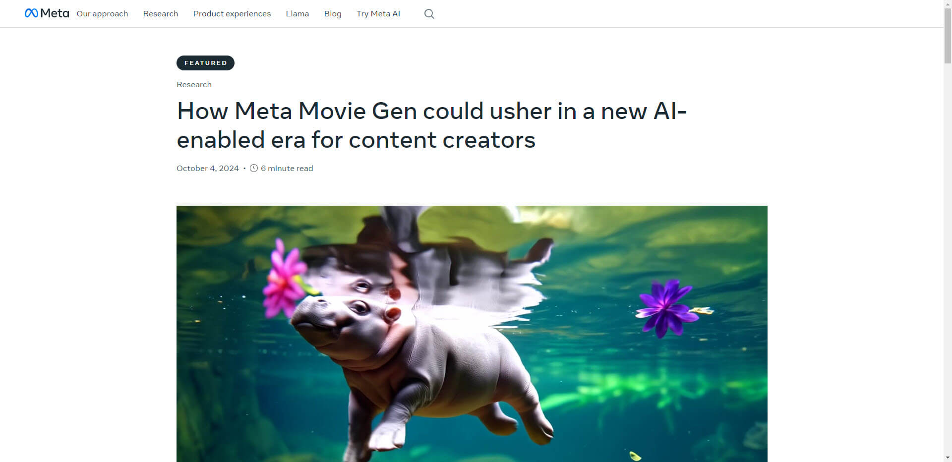 Meta’s Movie Gen AI: Neue Ära der Medienerstellung mit bahnbrechender Technologie