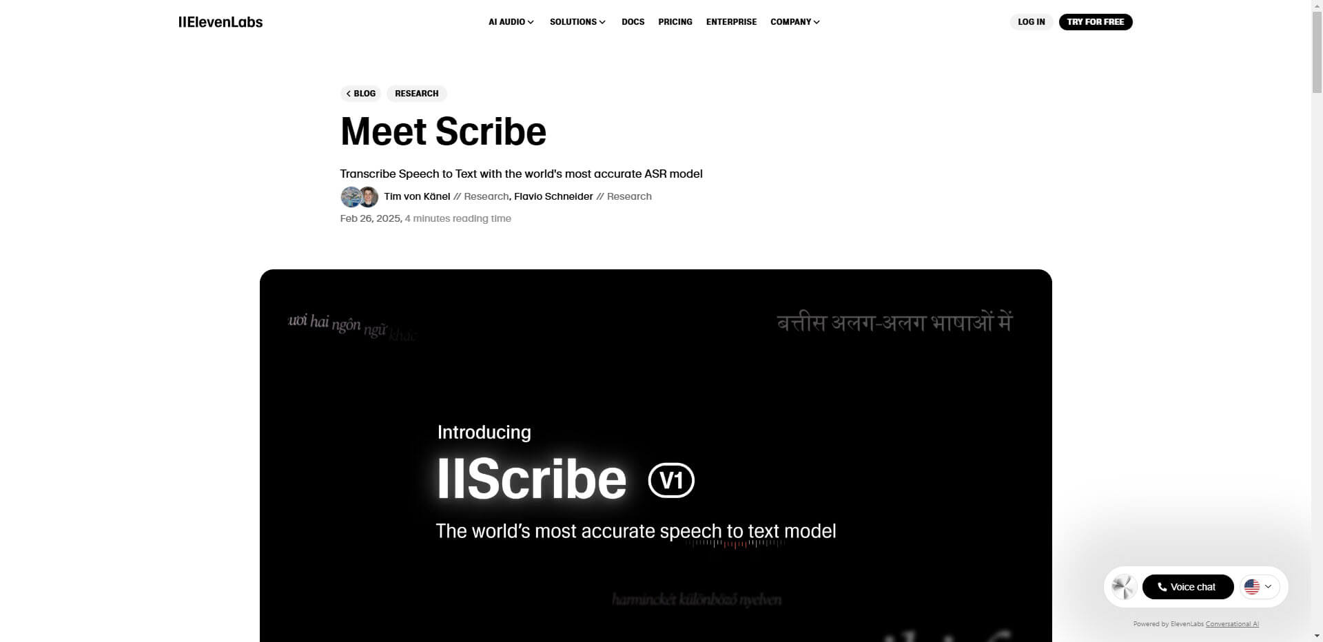 ElevenLabs Scribe