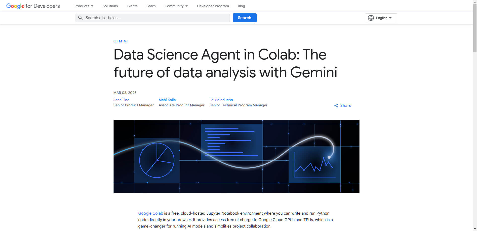 Google Blog Data Science Agent in Colab