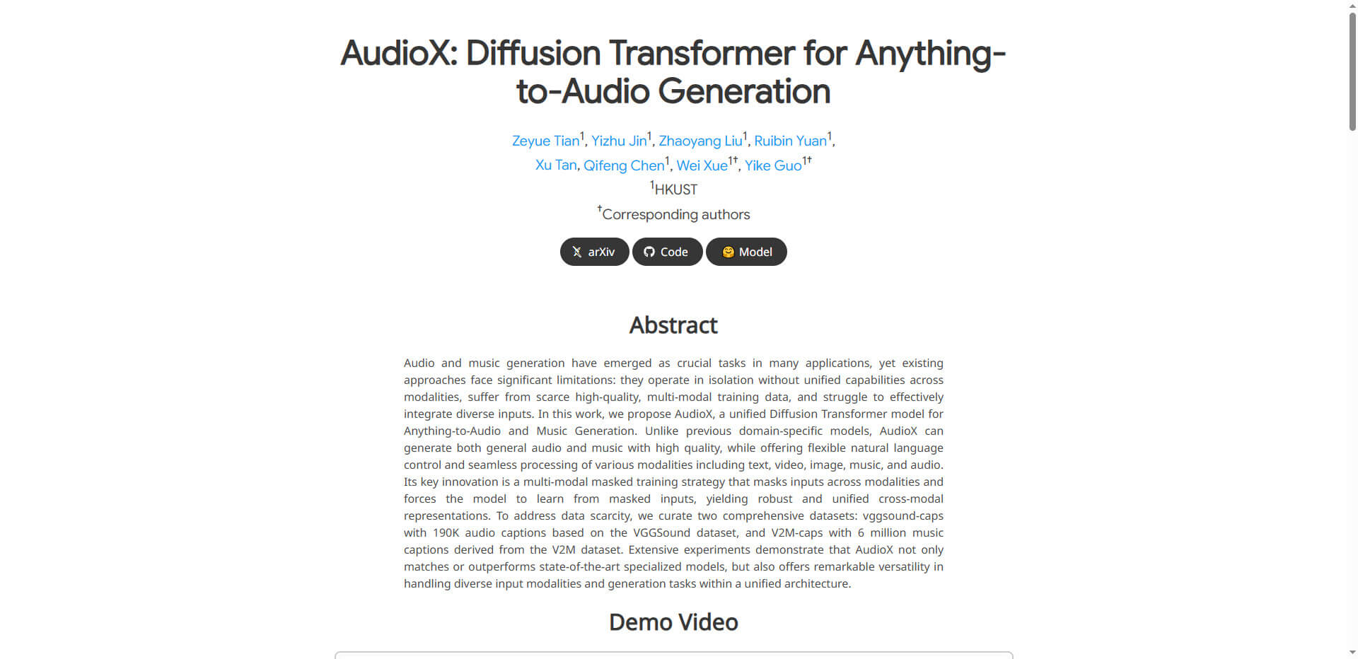 AudioX anything-to-audio generation