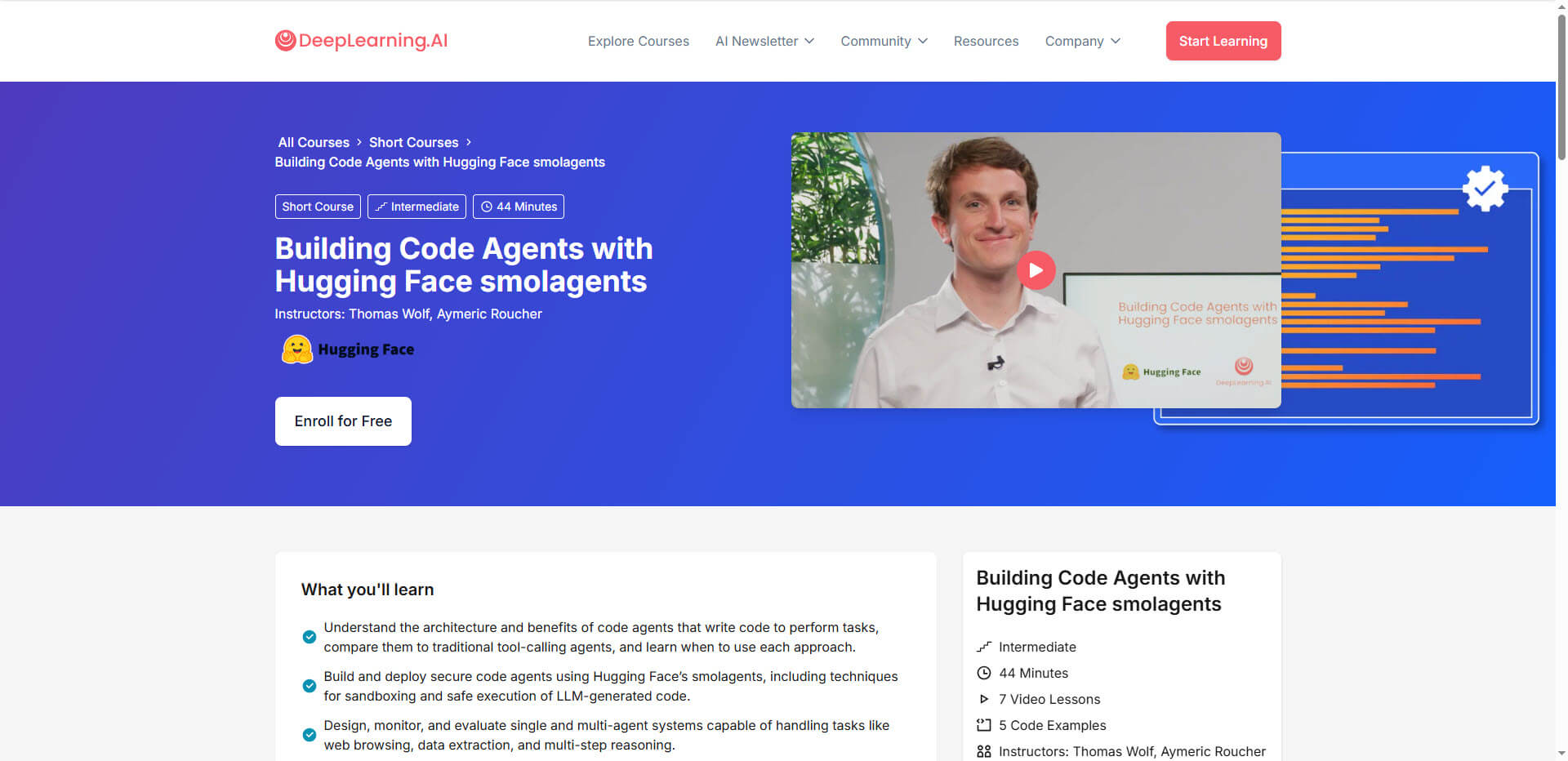 Building Code Agents with Hugging Face smolagents