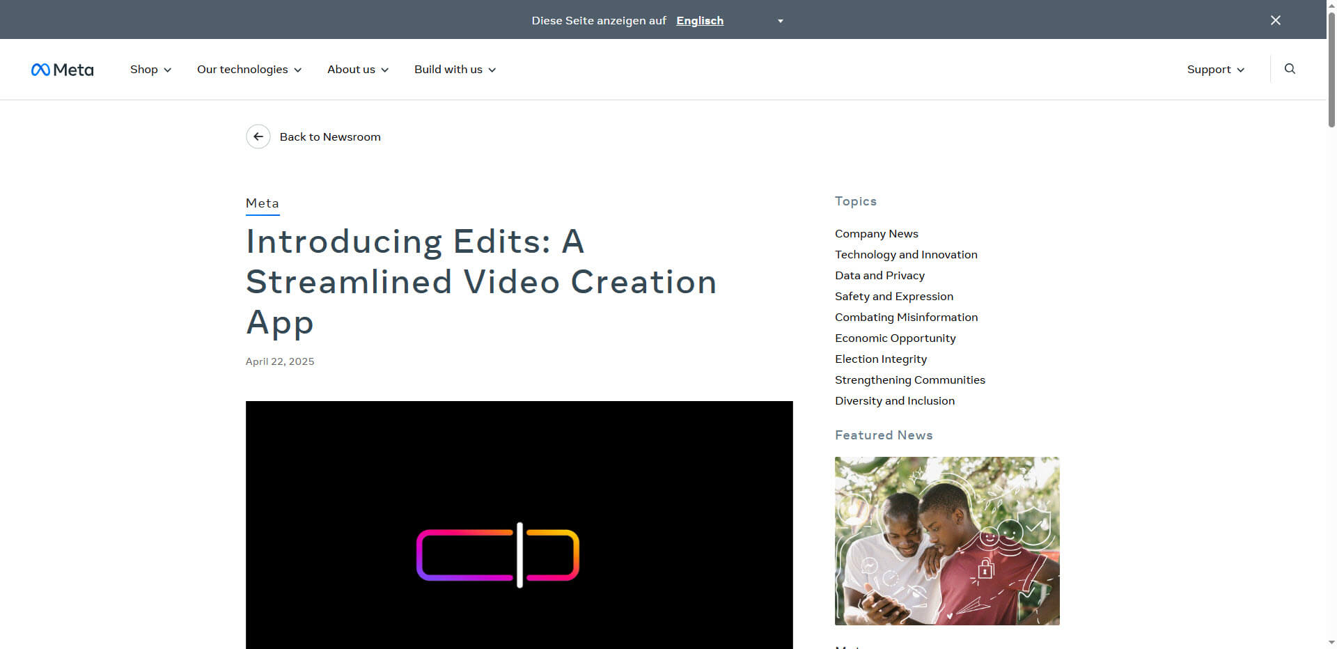 Introducing Edits - A Streamlined Video Creation App