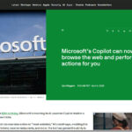 Microsoft Copilot webbrowsing and actions