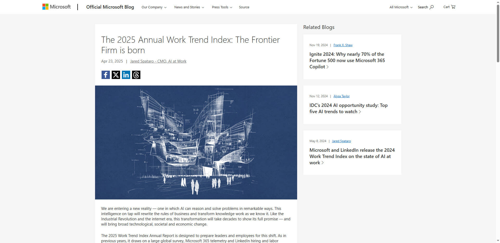 The 2025 Annual Work Trend Index - The Frontier Firm is born
