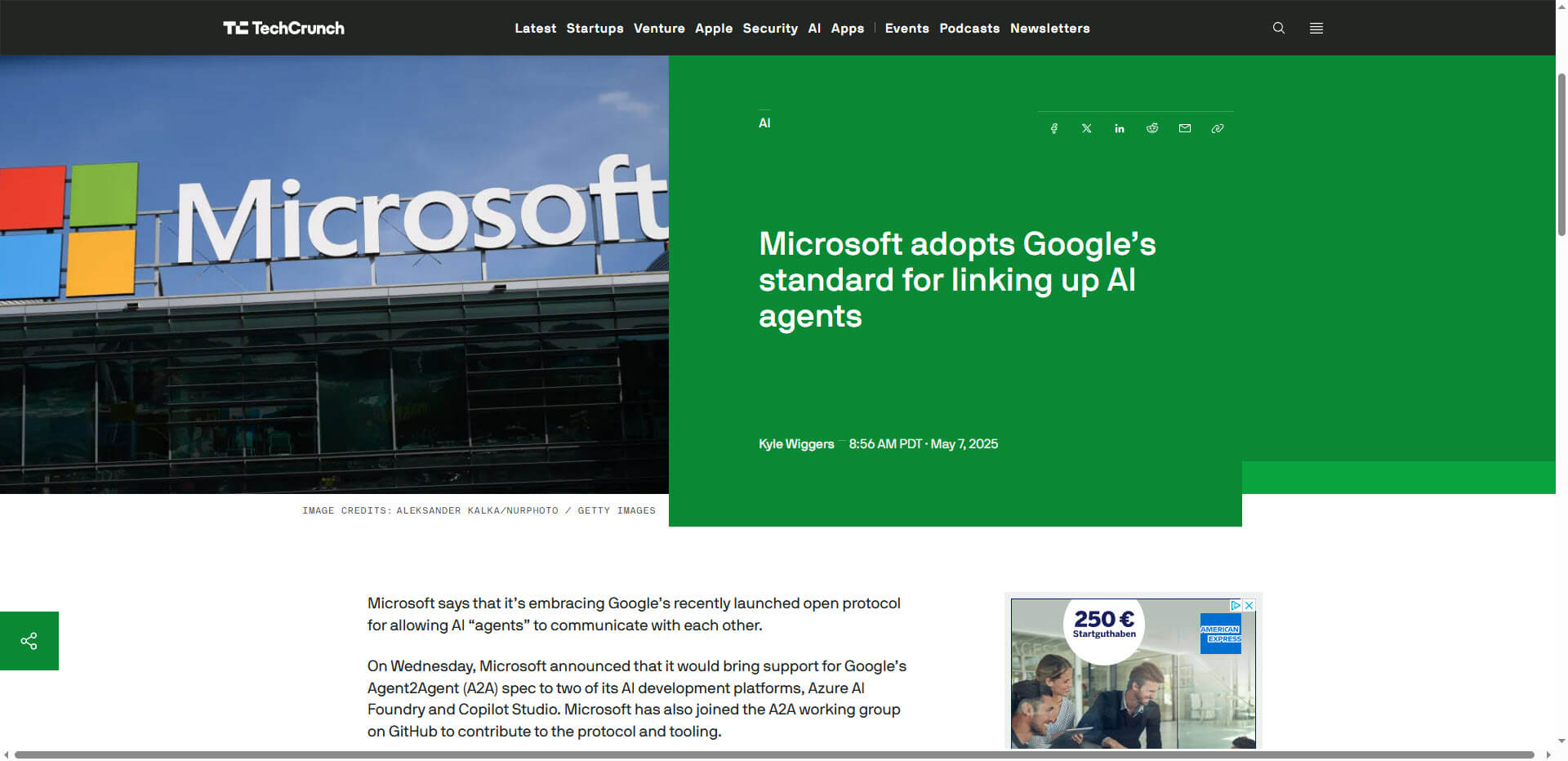 Microsoft adopts Google’s standard for linking up AI agents
