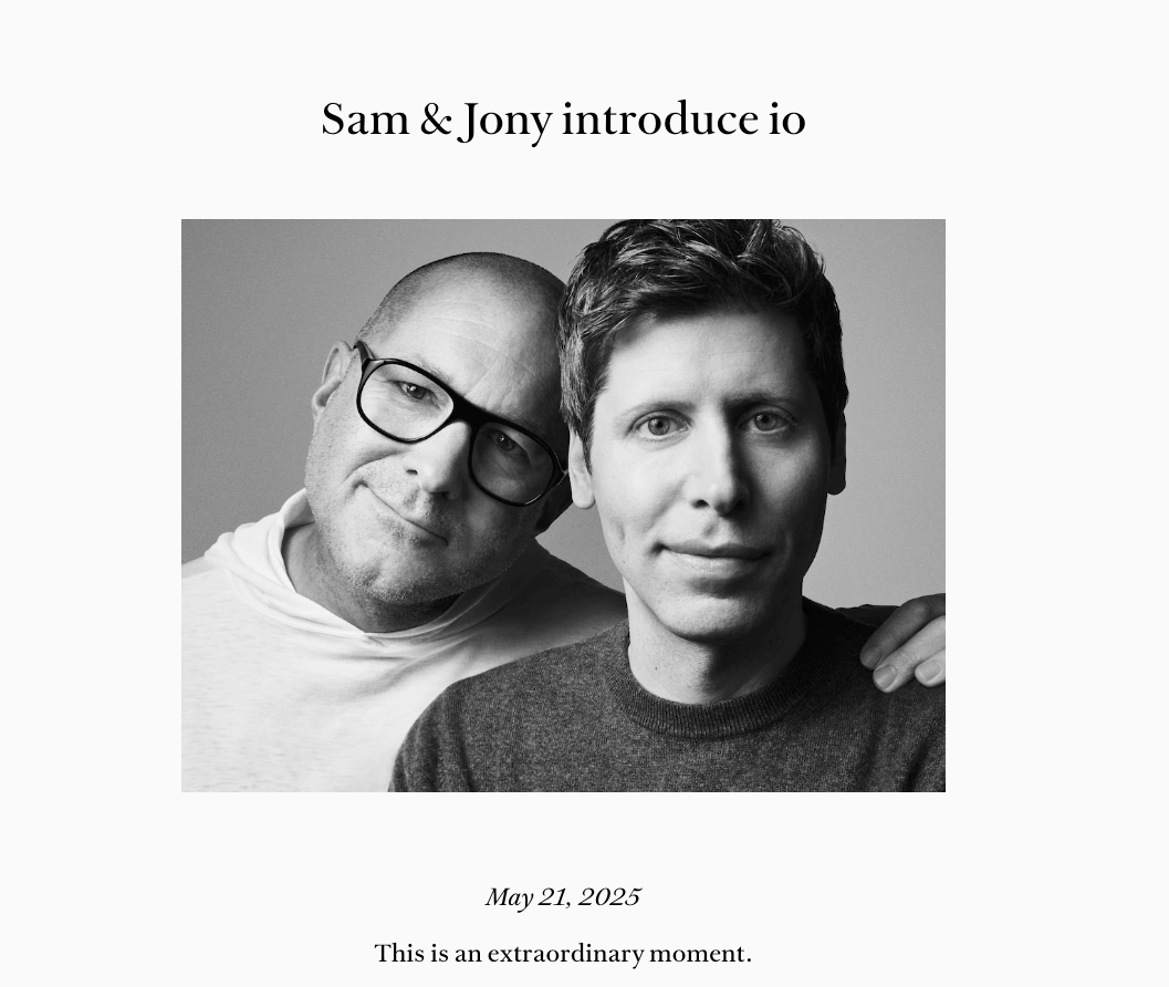 Sam & Jony introduce io