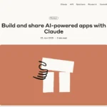 Build and share AI-powered apps with Claude