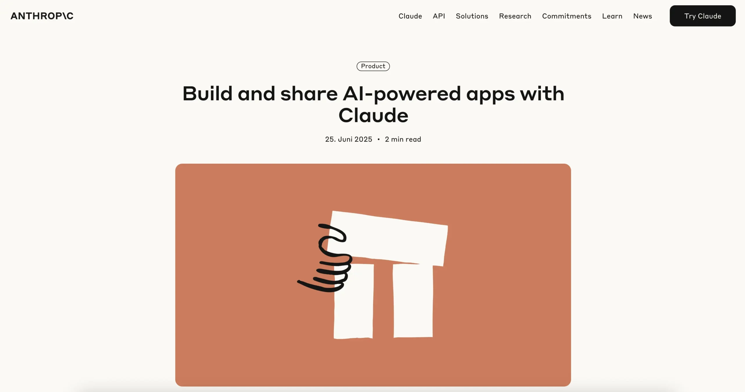 Build and share AI-powered apps with Claude