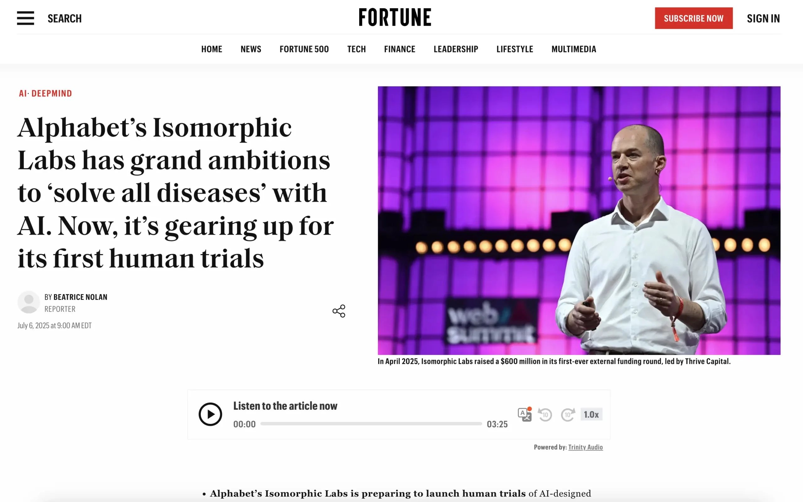 Alphabet-Tochter Isomorphic Labs nähert sich ersten klinischen Studien mit KI-entwickelten Medikamenten. AlphaFold-Technologie könnte die Arzneimittelentwicklung grundlegend verändern.
