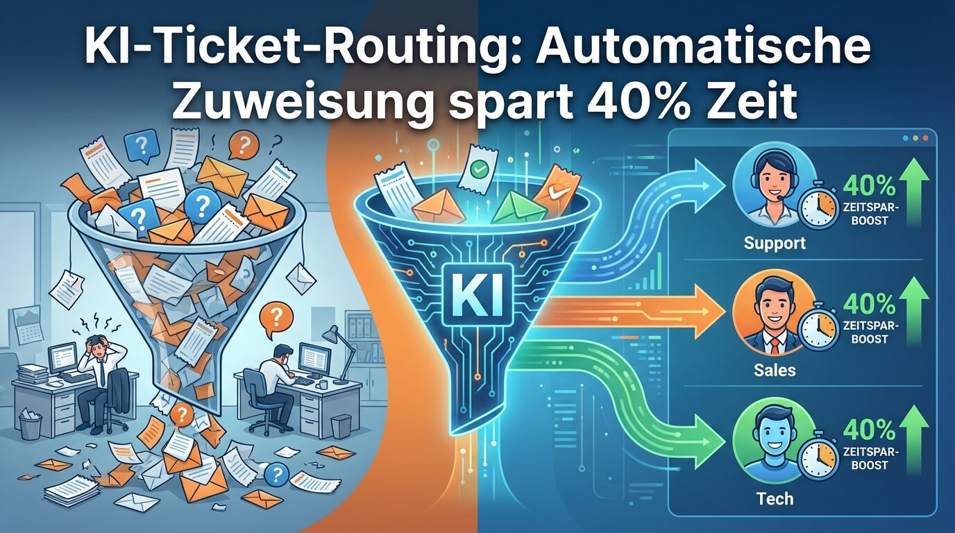 KI-Ticket-Routing: Wie automatische Zuweisung 40% Zeit spart