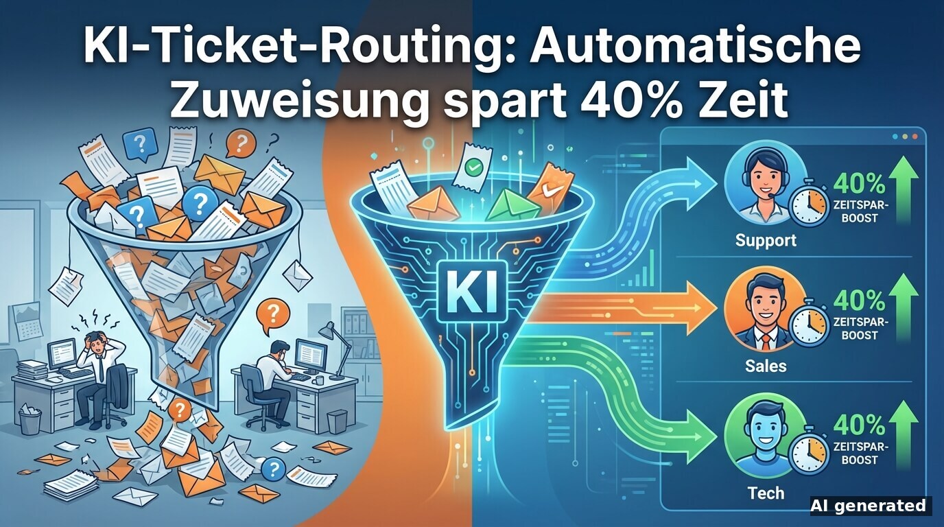 KI-Ticket-Routing: Wie automatische Zuweisung 40% Zeit spart