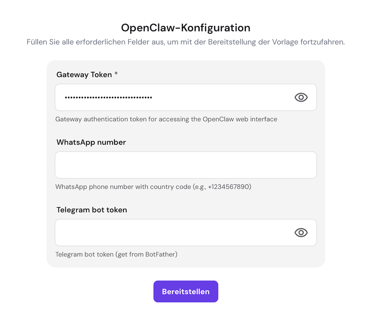 OpenClaw-Setup bei Hostinger, mit Gateway-Number, WhatsApp, Telegram