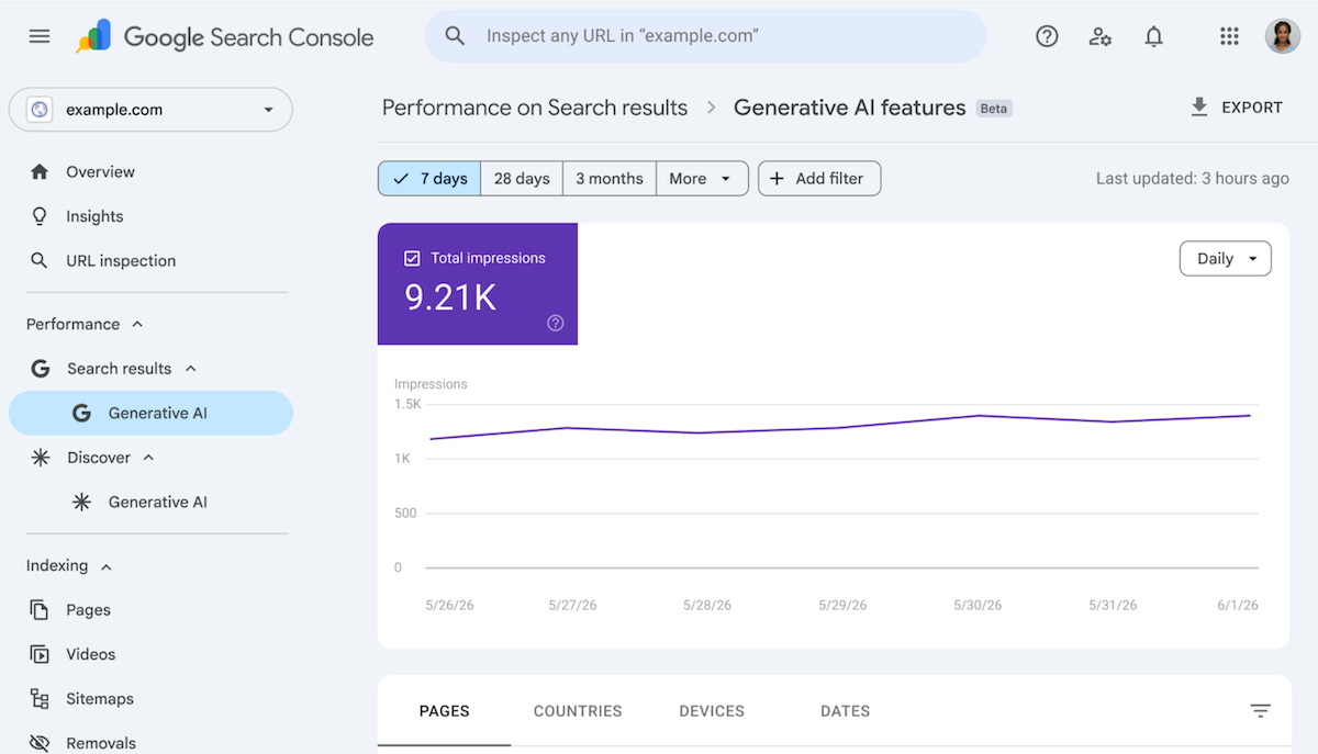 Google Search Console zeigt KI-Traffic: Neue Reports für AI Overviews & AI Mode