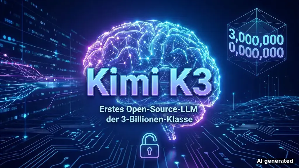 Kimi K3: Erstes Open-Source-LLM mit 2,8 Billionen Parametern