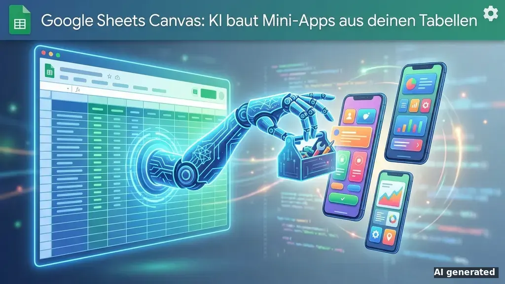 Google Sheets Canvas: KI macht aus Tabellen Mini-Apps