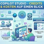 AI: bild für artikel, mit Typo "Copilot Studio - Credits & Kosten auf einen Blick"